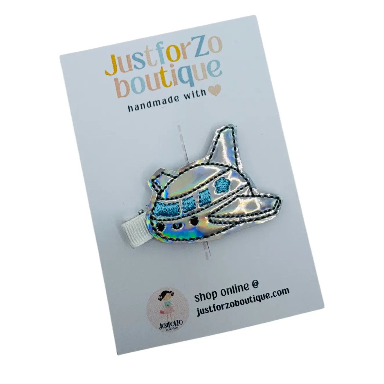 Sky High Hair Clip, Summer Vacation, Airplane.