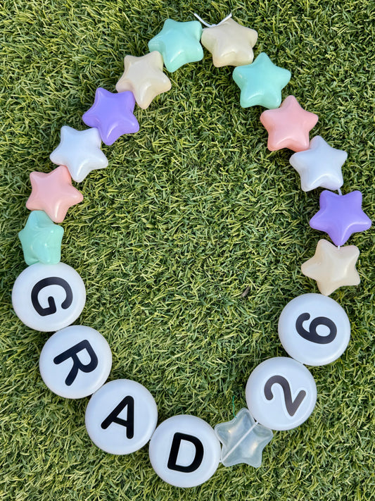 Jumbo Friendship Bead Graduation Necklace (Adult)