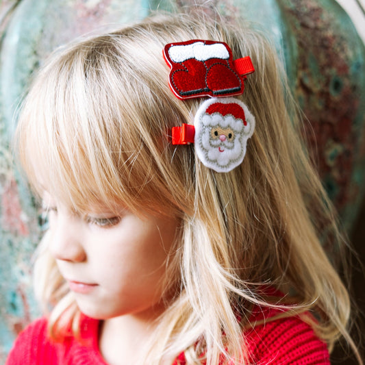 Santa Hair Clips