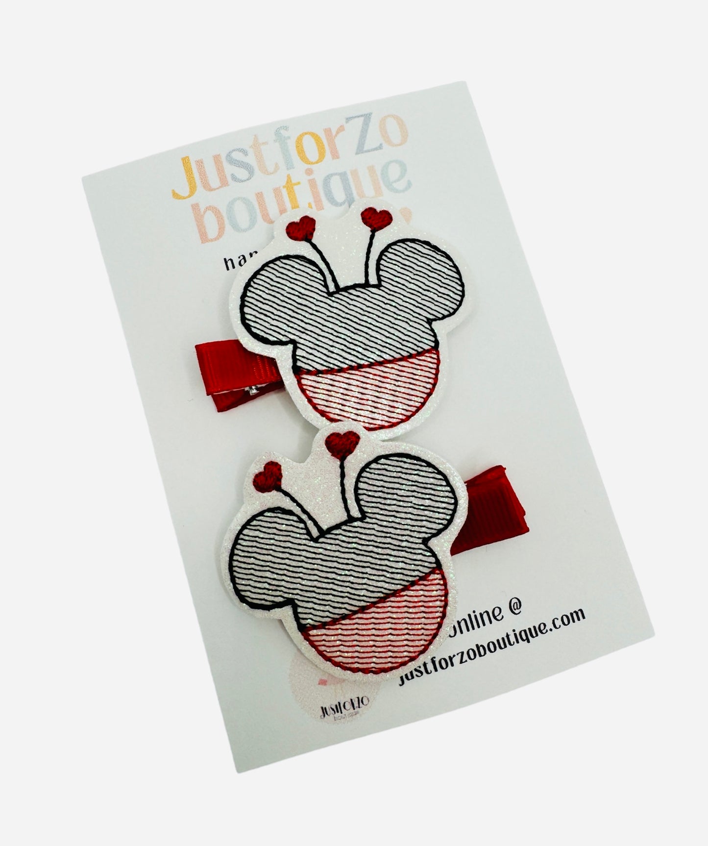 Mouse Love Hair Clips