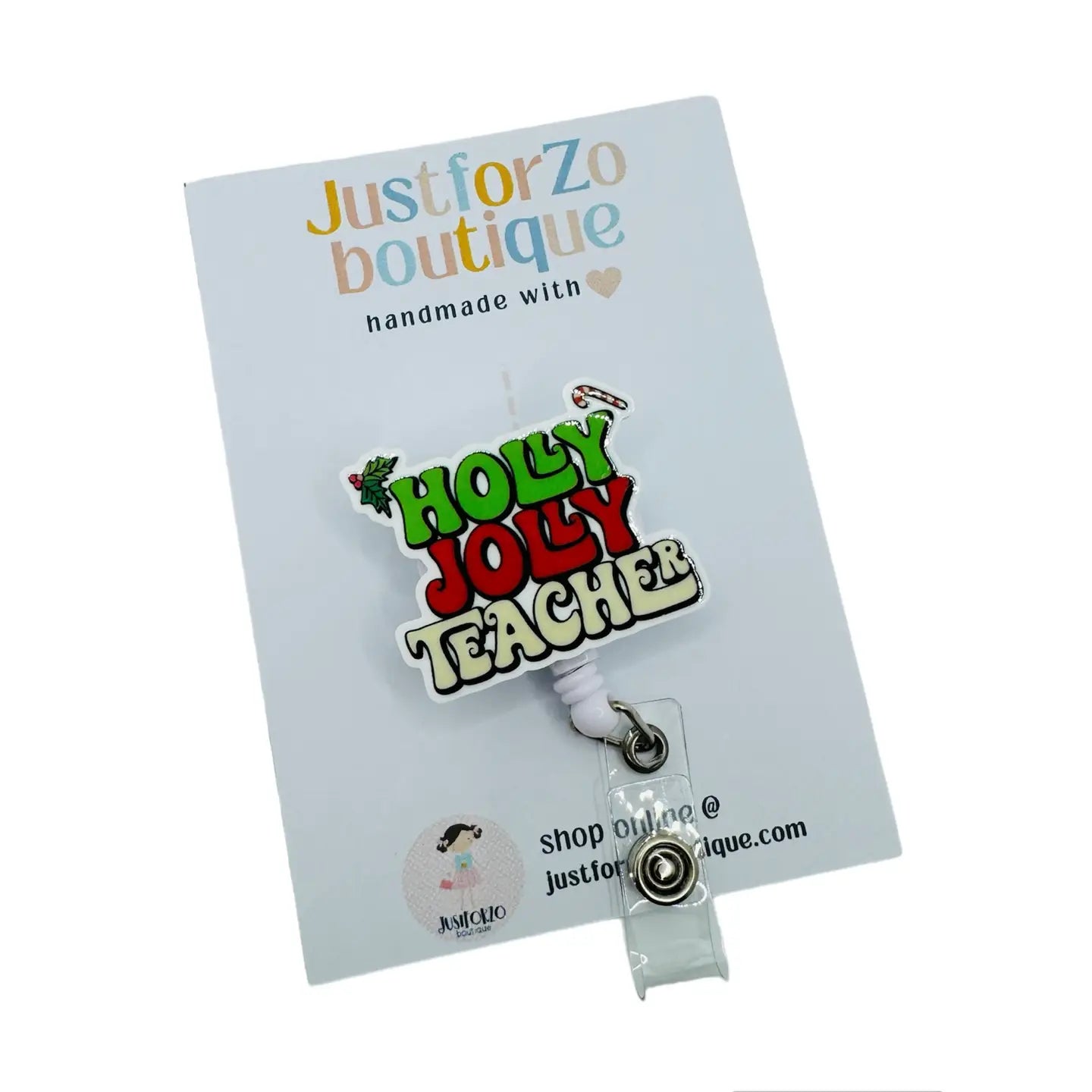 Christmas Teacher Badge Reel