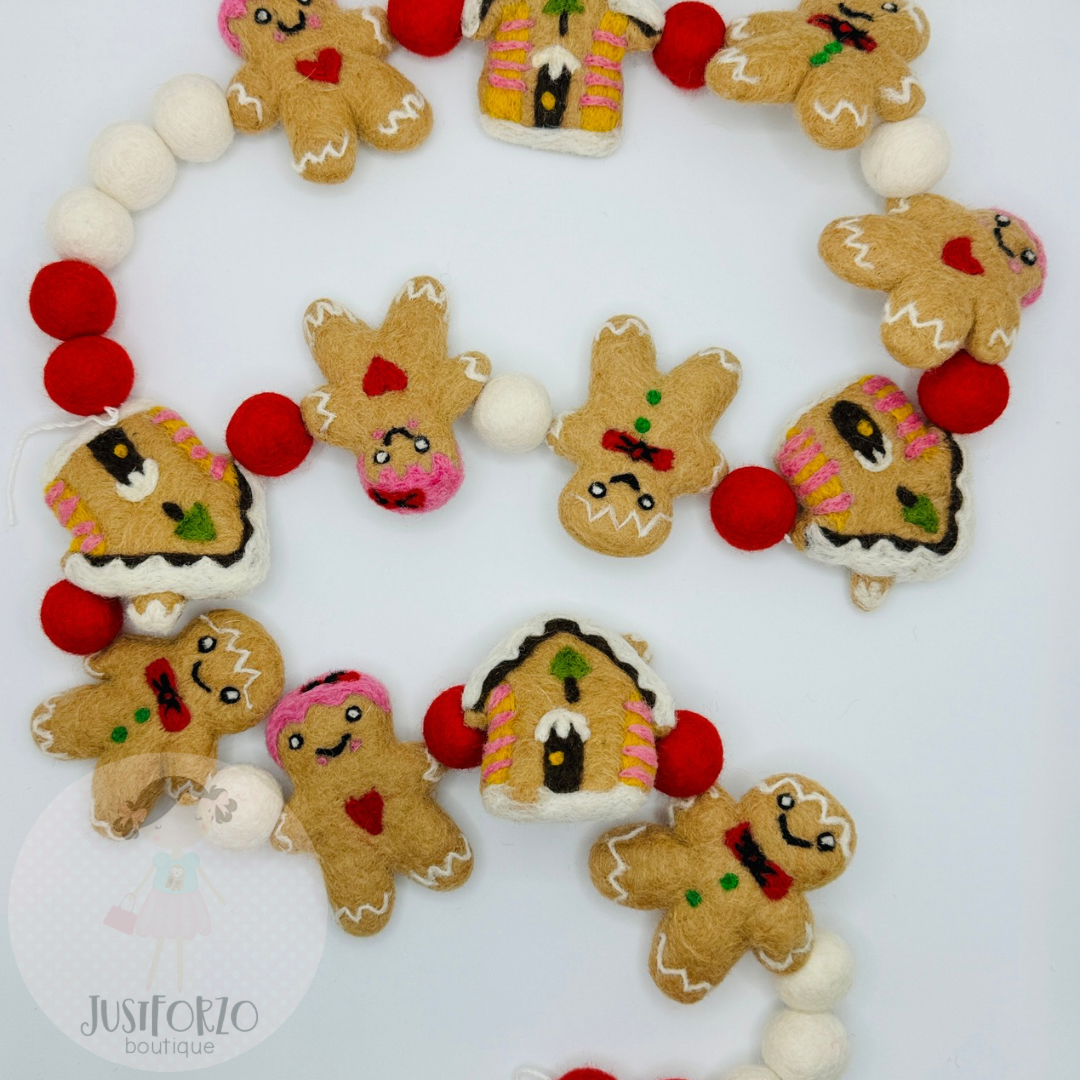 Gingerbread Festive Garland, Christmas.