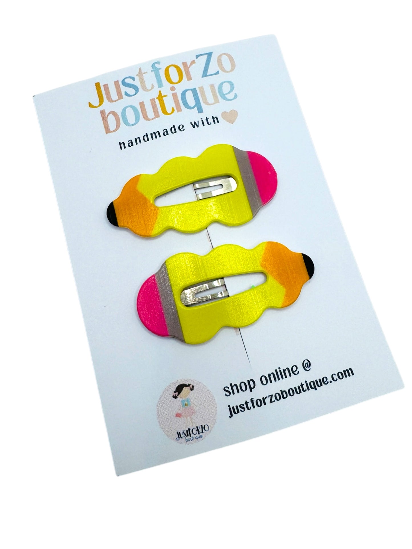 Pencil Hair Snap Clips *Exclusive*