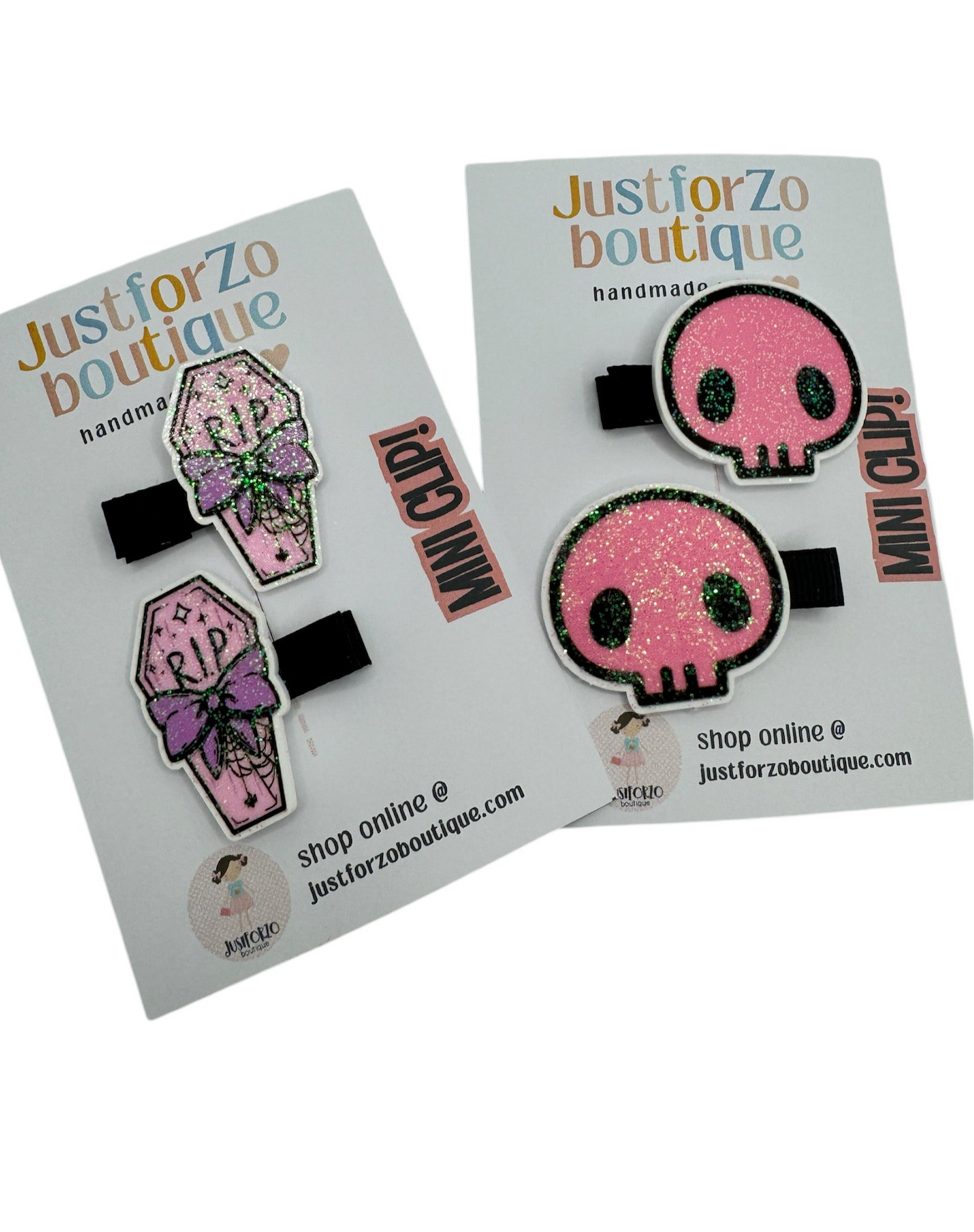 Mini Spooky Sparkle Halloween Hair Clips