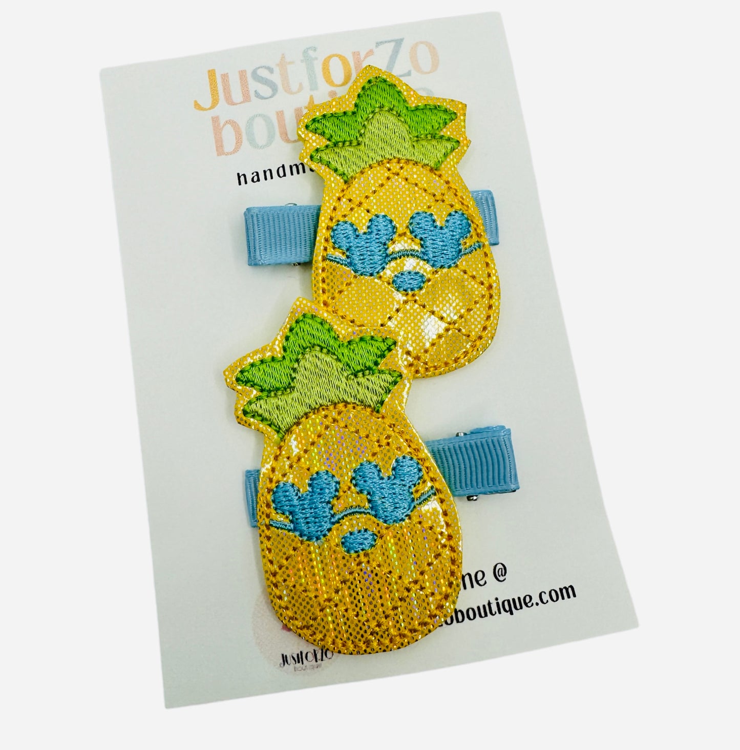 Tropical Shades Pineapple Hair Clips