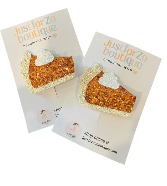 Pumpkin Pie Glitter Clips