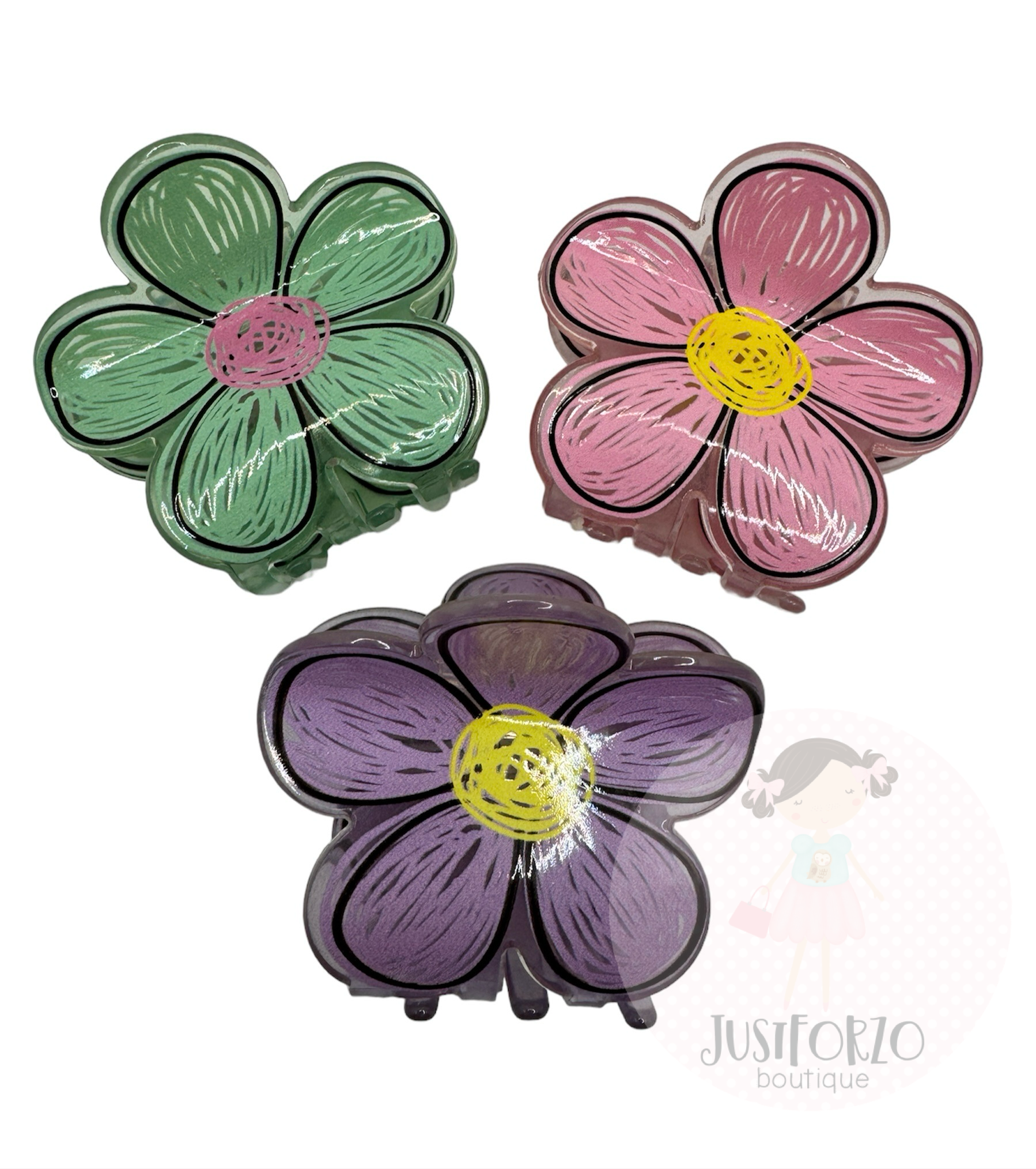 Daisy Flower Hair Claws