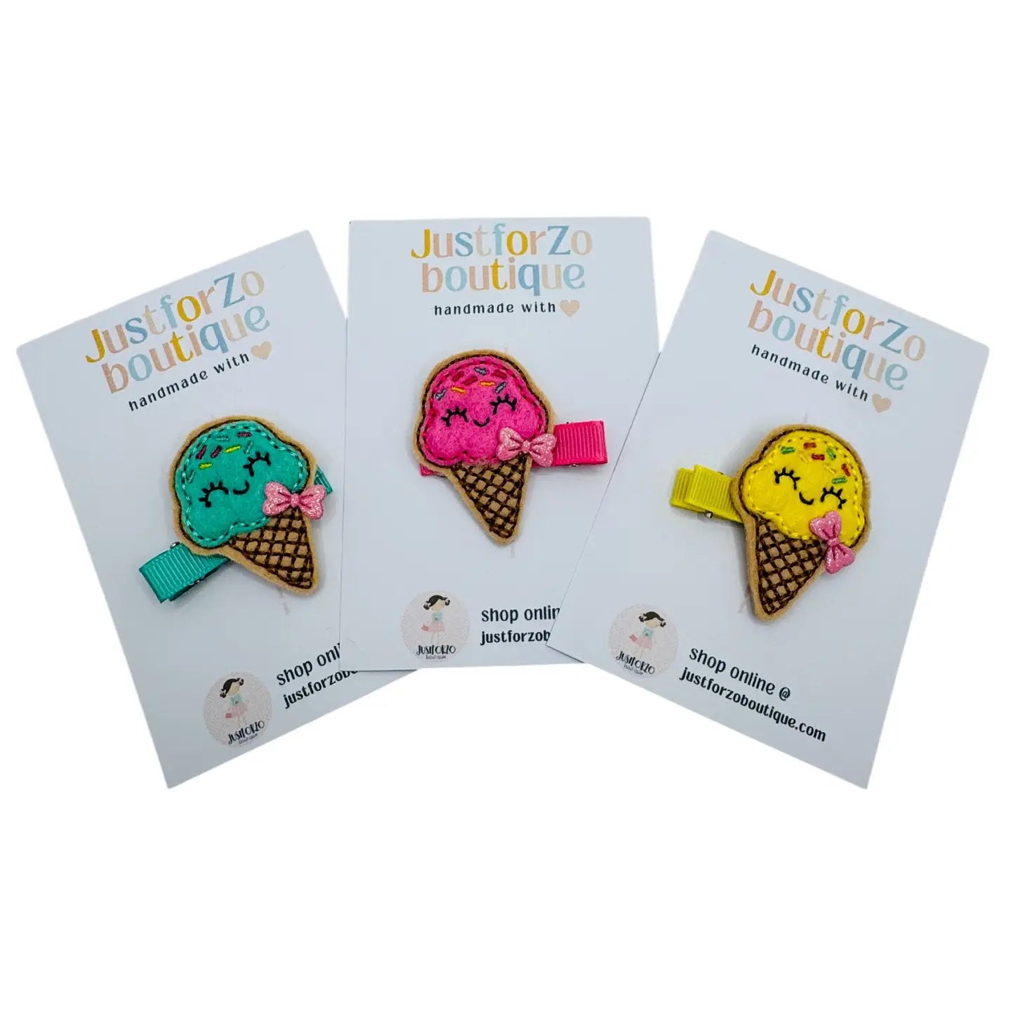 Ice-Cream Hair Clips, Summer.