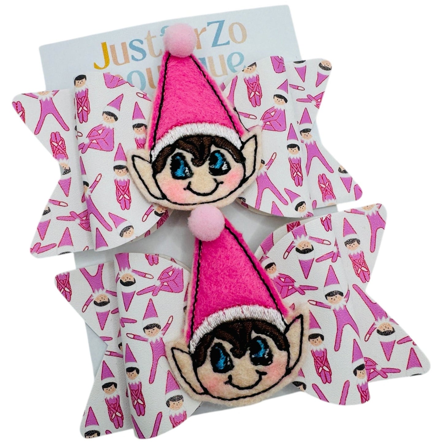 Santa's Elves Pigtail Bow Set