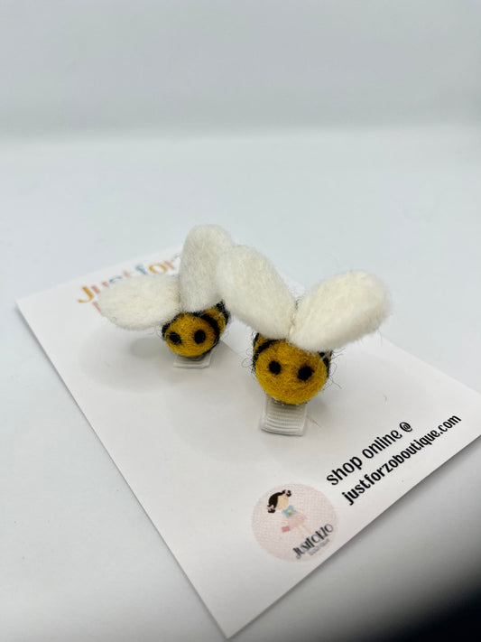 Bumble Bee Mini Hair Clips