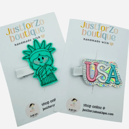 Statue of Libery, USA Hair Clips